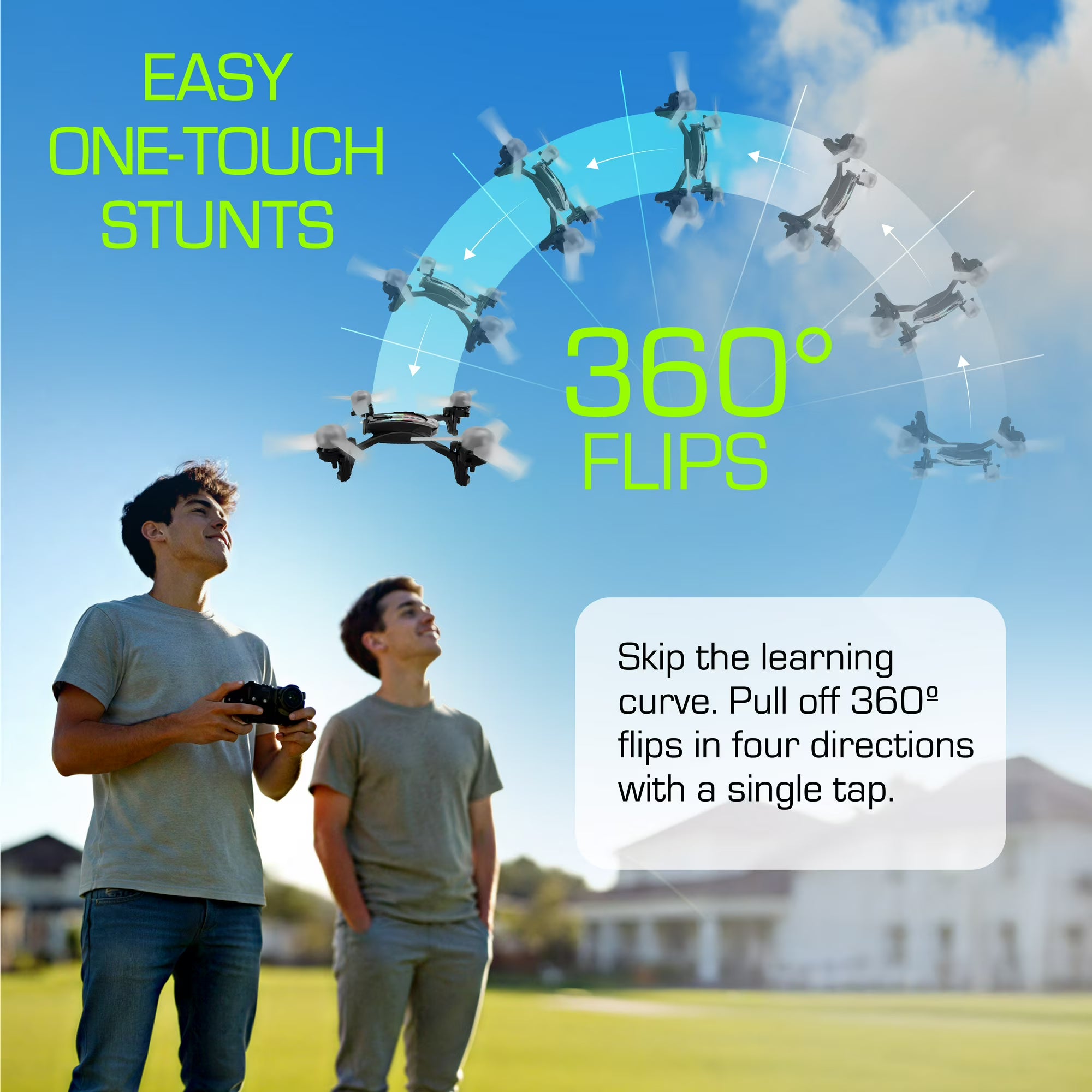 Sky Viper Nova Light FX Drone – RGB LED Light Show, 25+ Patterns, One-Touch Stunts, 330ft Range | For Teens & Adults