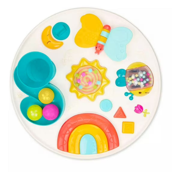 B. play Baby Activity Table Lights Sounds 7 Educational Activities Sturdy Wood