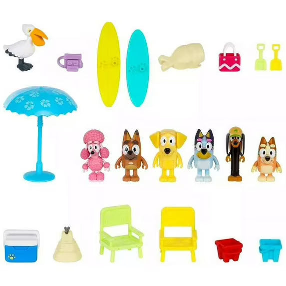 Bluey Figure & Accessory Beach Multipack