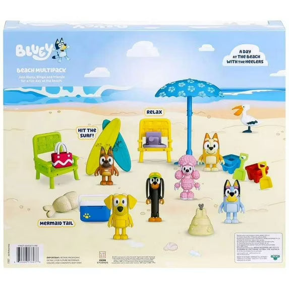 Bluey Figure & Accessory Beach Multipack