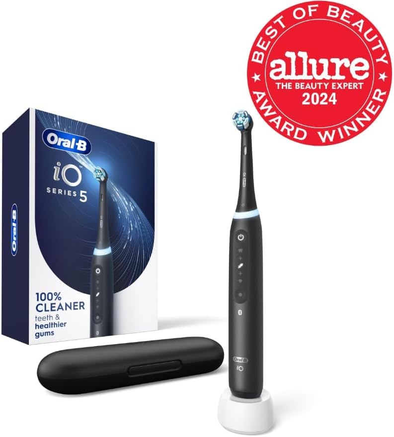 Oral-B iO Series 6 Electric Toothbrush Black Lava — Dentist-Clean Teeth at Home, Every Single Day