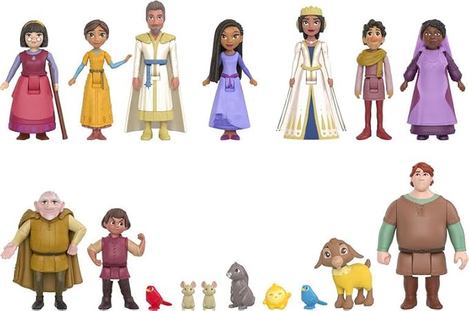 Disney Wish Kingdom of Rosas Character Small Doll Set 10 Posable Mini