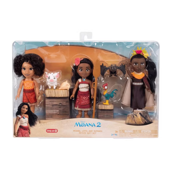 Disney Moana 2 6" Moana, Loto & Matangi Petite Gift Set
