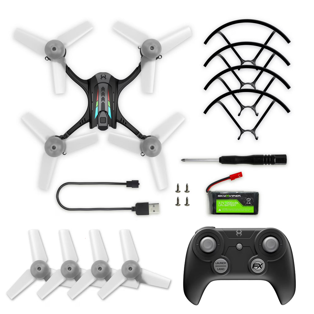 Sky Viper Nova Light FX Drone – RGB LED Light Show, 25+ Patterns, One-Touch Stunts, 330ft Range | For Teens & Adults