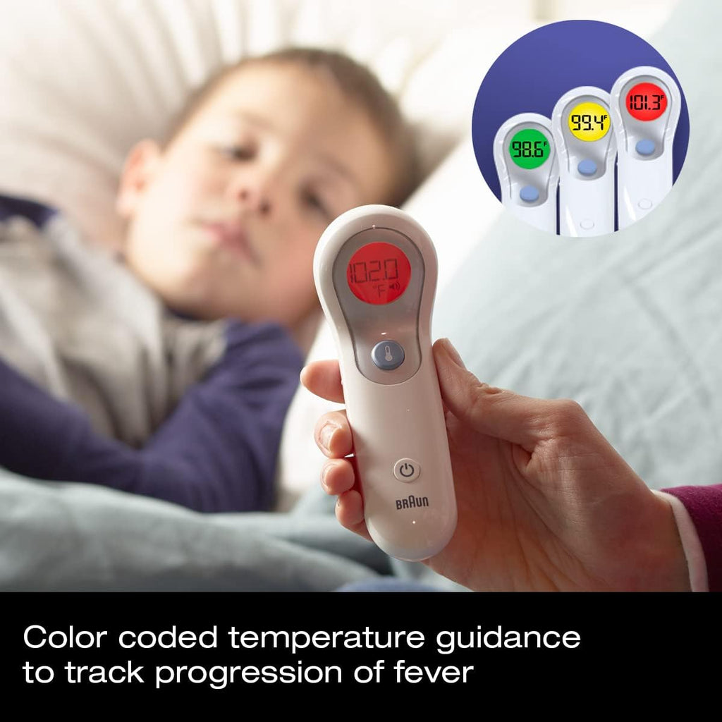 Braun No Touch Forehead Thermometer NTF3000 — Check Fever in 2 Seconds Without Waking Your Child