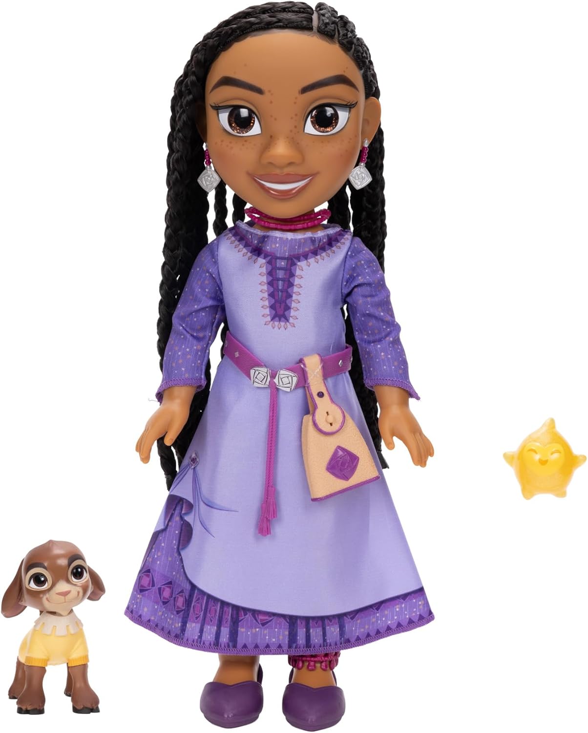 Disney’s 14'' Wish Singing Asha with Valentino & Star Large Doll