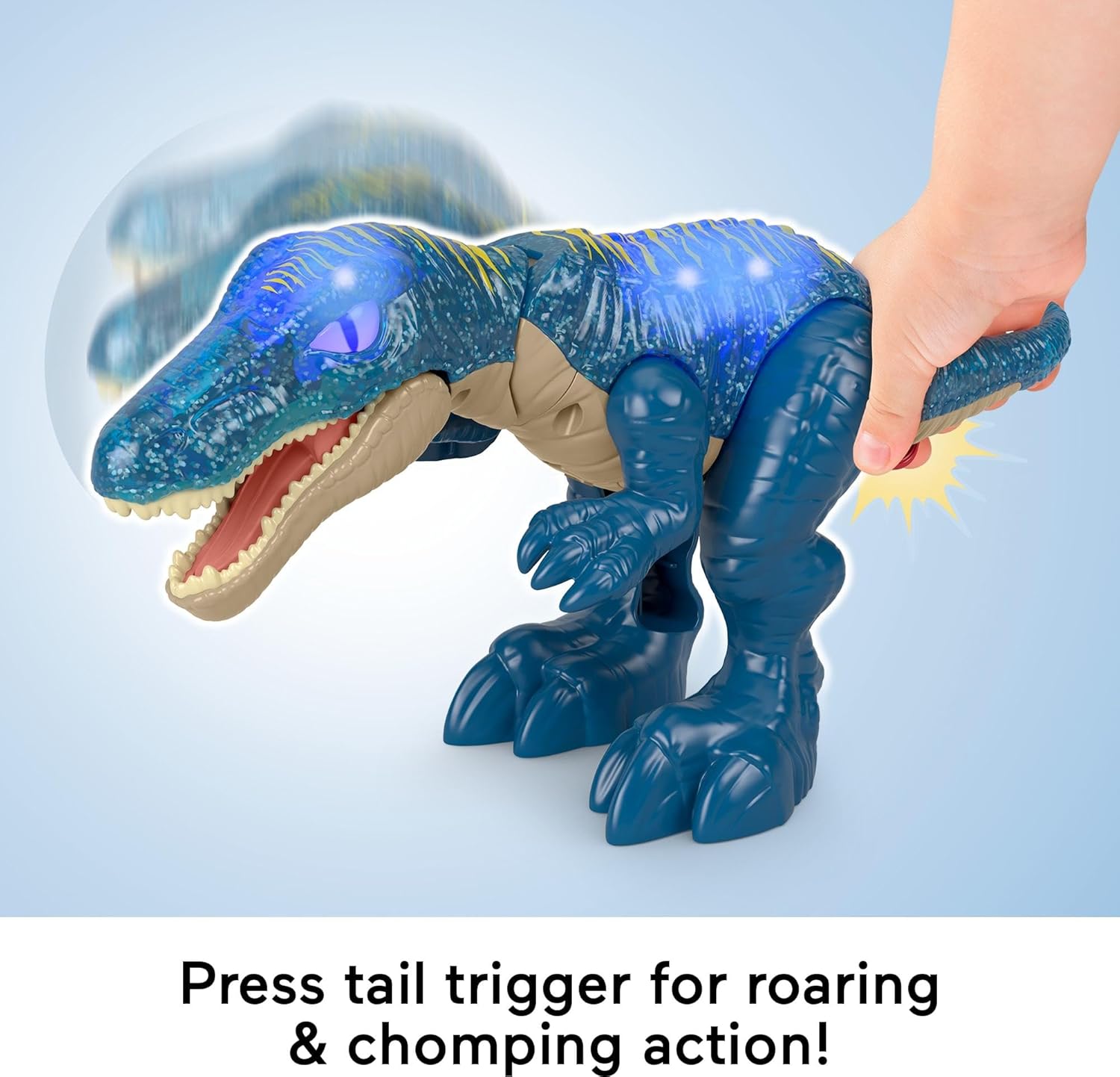 Fisher-Price Imaginext Jurassic World Growl & Glow Baryonyx Dinosaur with Lights