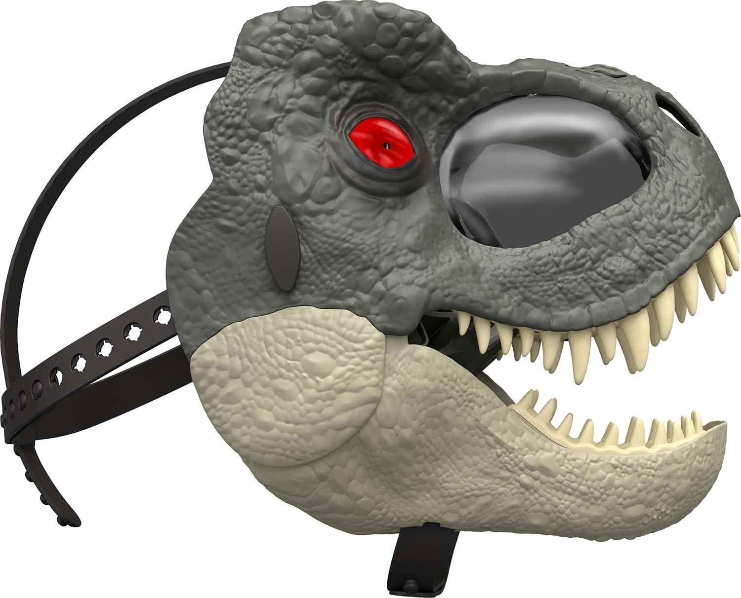 Jurassic World Rebirth T-Rex Rage 'N Roar Mask — LED Light-Up Eyes, 3-Level Roar & Scare Mode, Official Dinosaur Costume for Kids