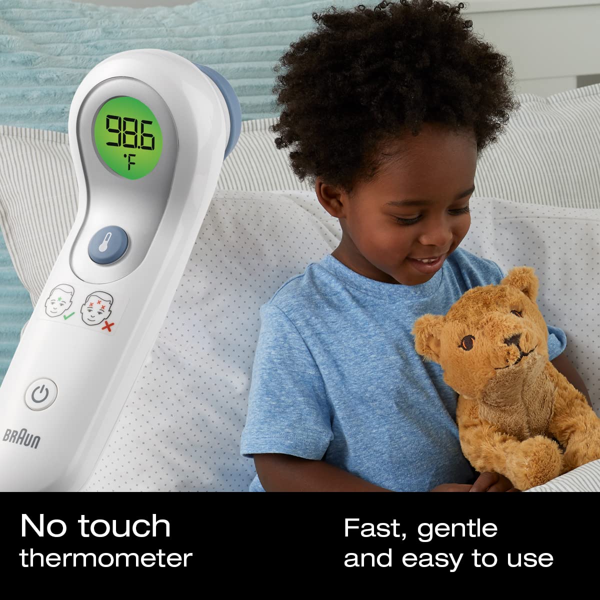 Braun No Touch Forehead Thermometer NTF3000 — Check Fever in 2 Seconds Without Waking Your Child