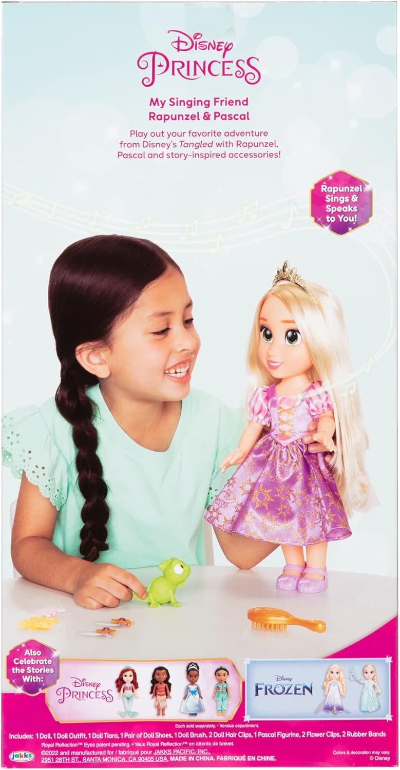Disney Princess My Singing Friend Rapunzel Doll & Pascal Figure Hair Accessories