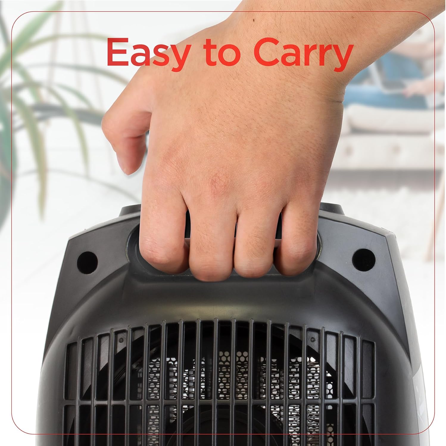 BLACK+DECKER Personal Ceramic Space Heater – 1500W Desktop Heater with Thermostat, 3 Heat Settings & Safety Shutoff, Black