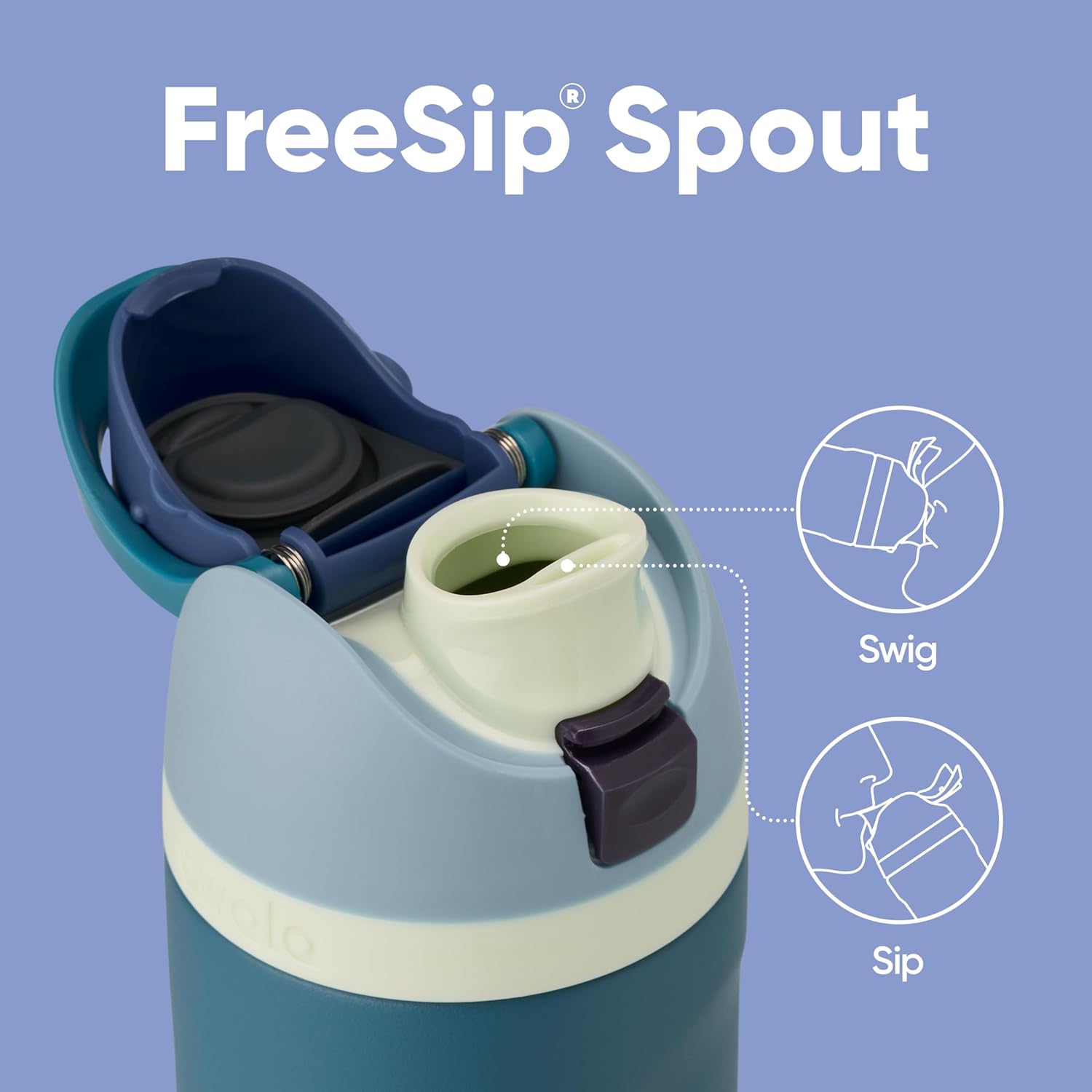 Owala FreeSip 24oz Stainless Steel Water Bottle Leak-Proof Straw
