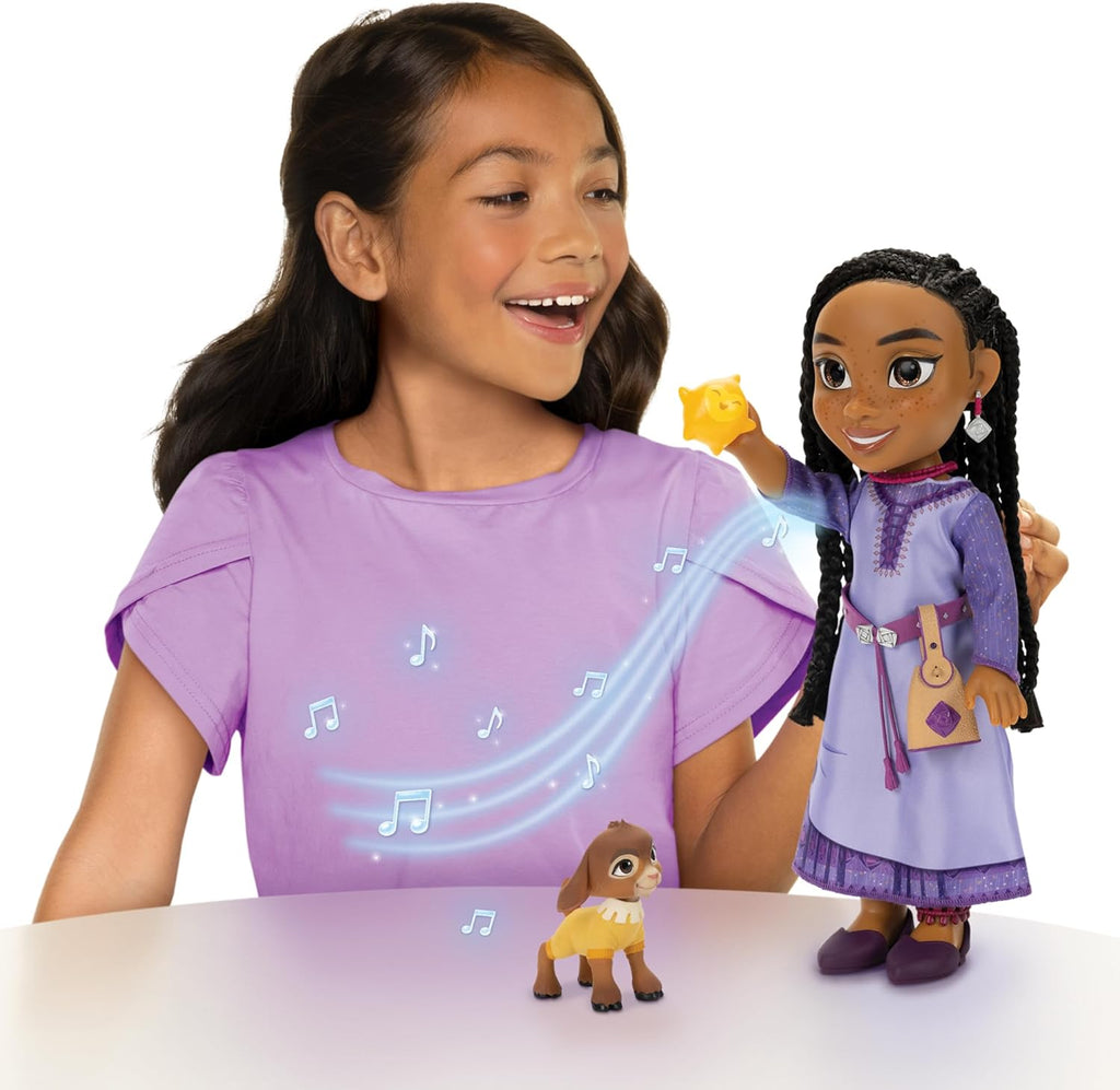 Disney’s 14'' Wish Singing Asha with Valentino & Star Large Doll