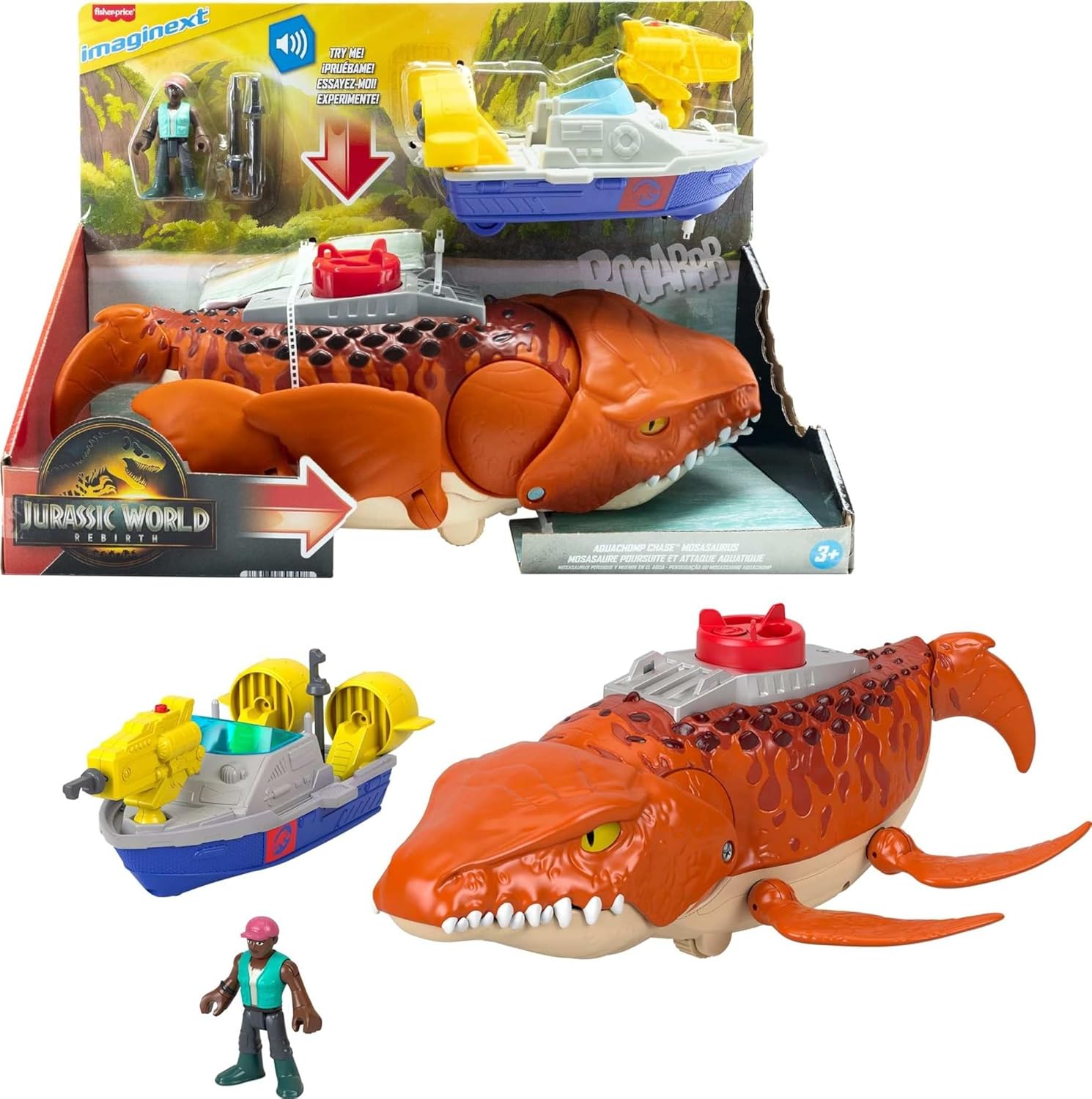 Fisher-Price Imaginext Jurassic World Rebirth Aqua Chomp Chase