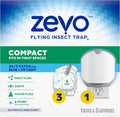 Zevo Compact Flying Insect Trap Refill Cartridges – Compatible with Zevo Compact & Plant Traps | Captures Fruit Flies, Gnats & House Flies | 2 Refill Pack
