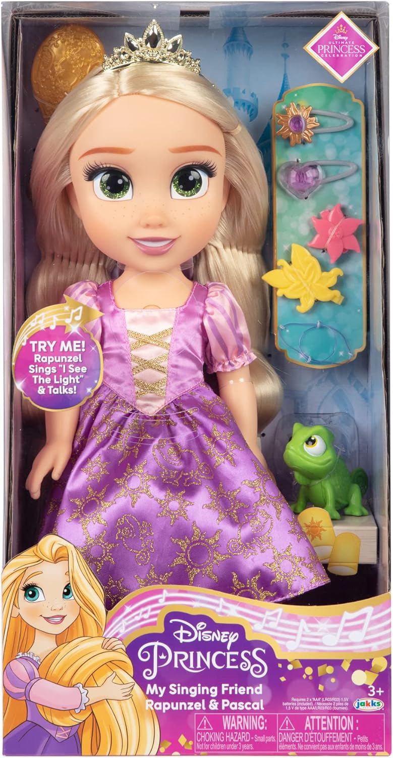 Disney Princess My Singing Friend Rapunzel Doll & Pascal Figure Hair Accessories