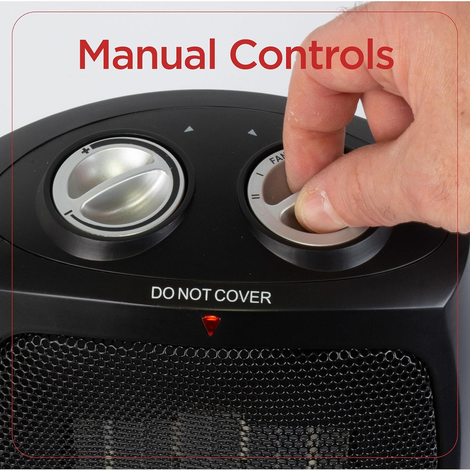 BLACK+DECKER Personal Ceramic Space Heater – 1500W Desktop Heater with Thermostat, 3 Heat Settings & Safety Shutoff, Black