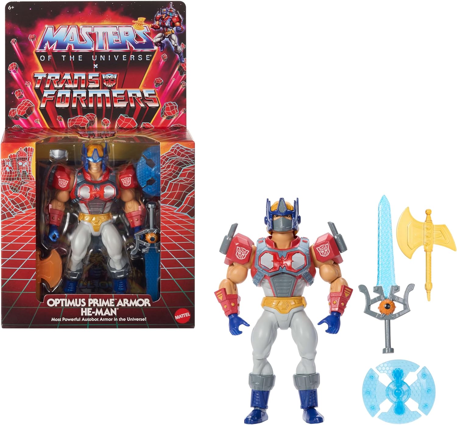 Masters of the Universe Origins x Transformers Optimus Prime Armor He-Man Action