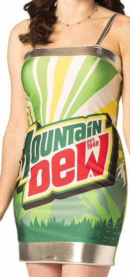 Imposta Costumes Women Mountain Dew Dress w/ Hair Accessory Green Size Medium