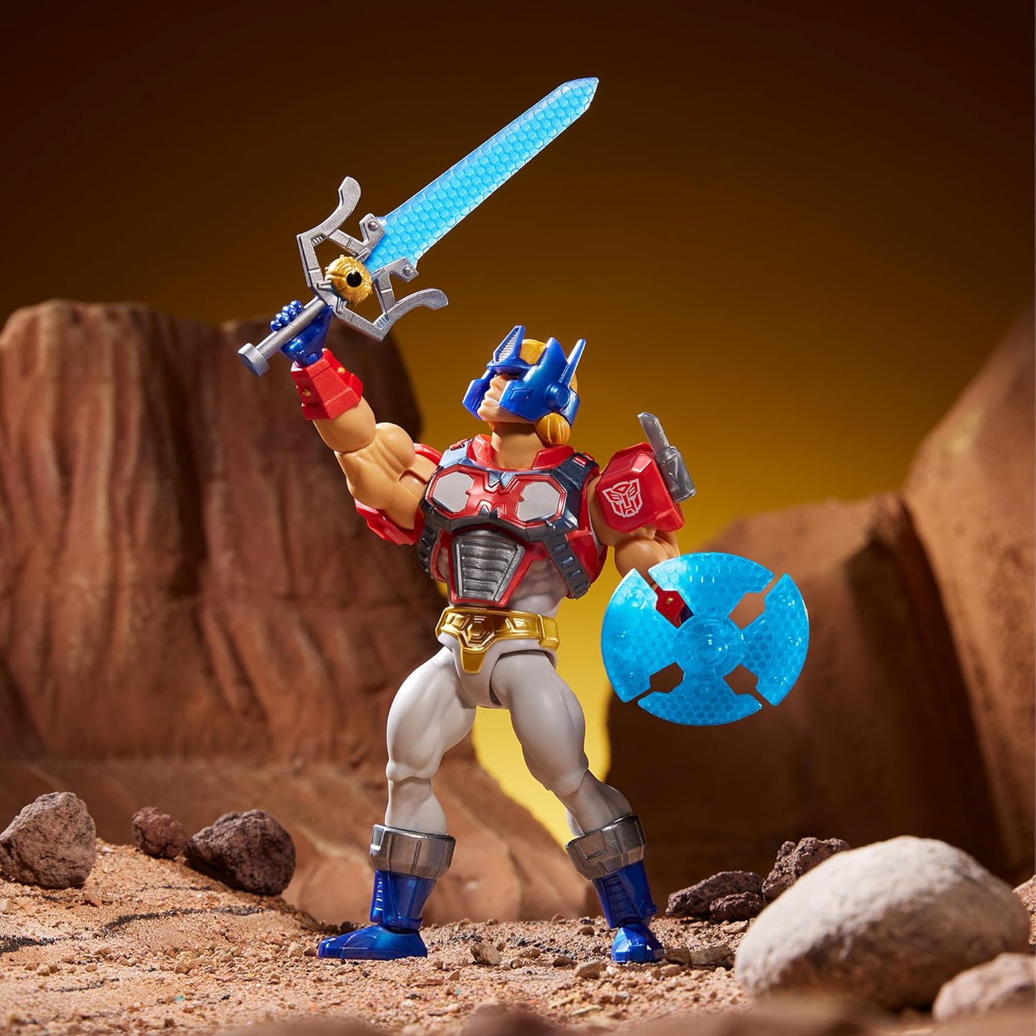 Masters of the Universe Origins x Transformers Optimus Prime Armor He-Man Action