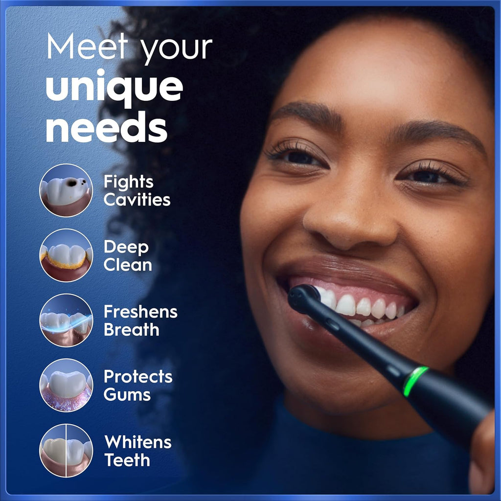 Oral-B iO Series 6 Electric Toothbrush Black Lava — Dentist-Clean Teeth at Home, Every Single Day