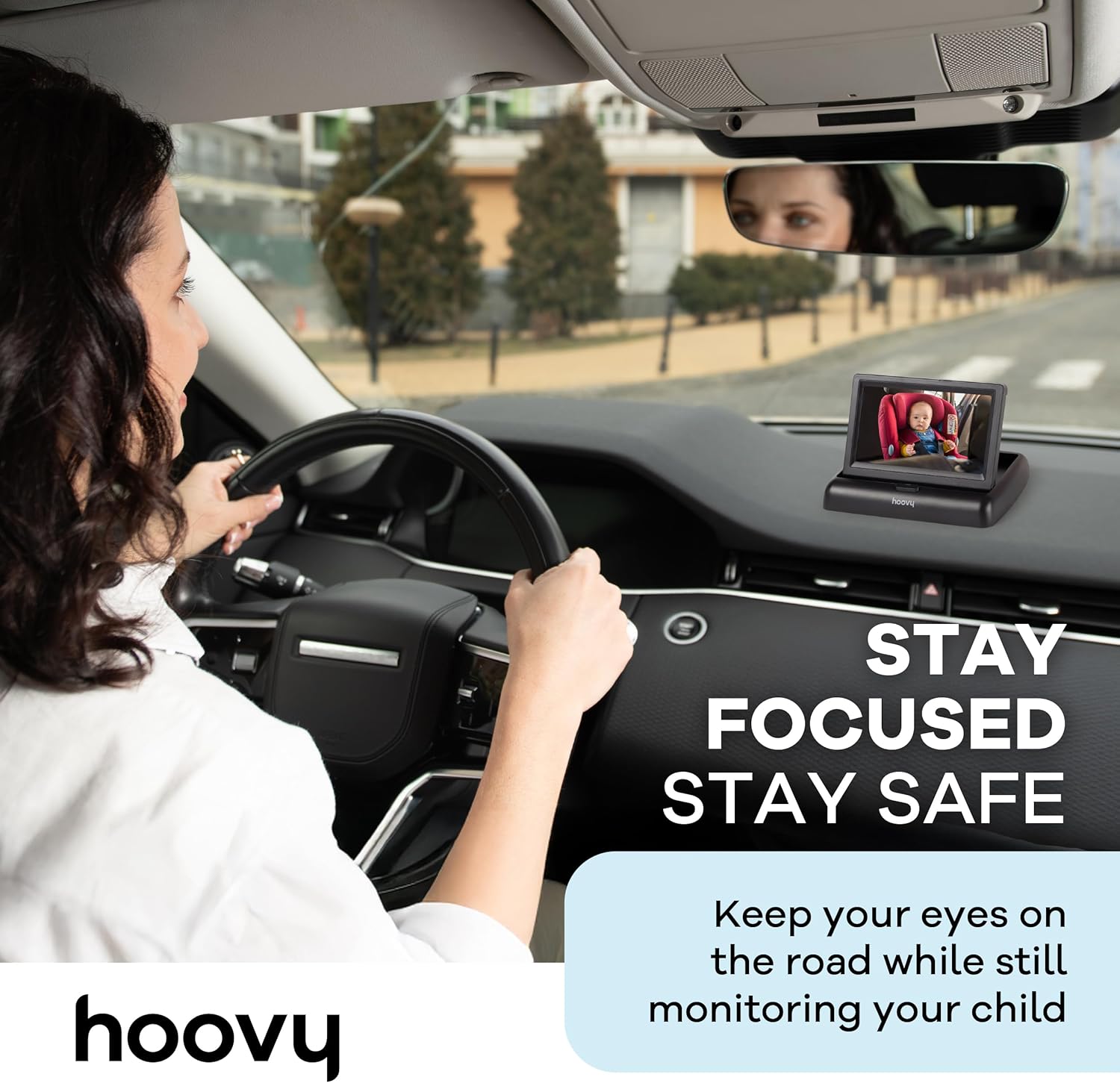 Hoovy Easy To Install Baby Car Camera Monitor with HD Real Time