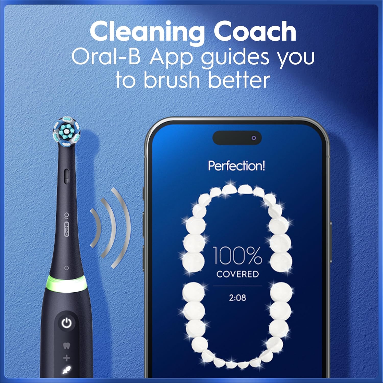 Oral-B iO Series 6 Electric Toothbrush Black Lava — Dentist-Clean Teeth at Home, Every Single Day