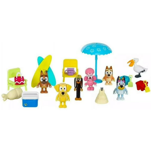 Bluey Figure & Accessory Beach Multipack