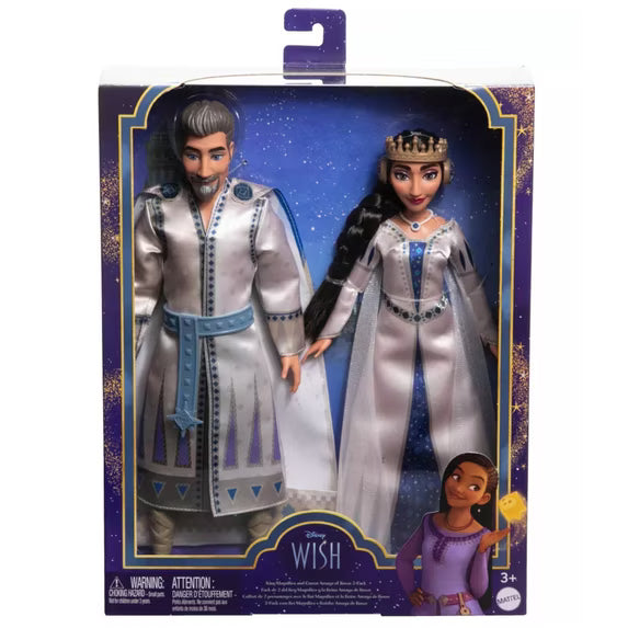 Disney Wish King Magnifico & Queen Amaya Dolls - 2-Pack Posable Fashion