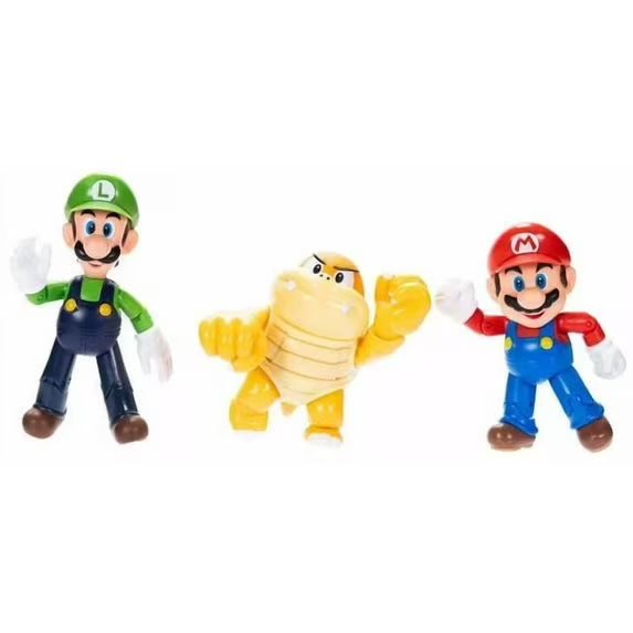 Nintendo Mario, Luigi, and Boom Boom 4" Action Figure Set - 3pk
