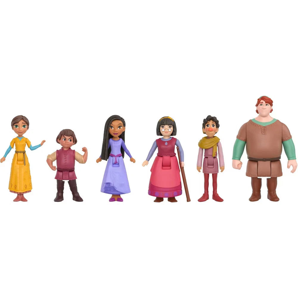 Disney Wish Kingdom of Rosas Character Small Doll Set 10 Posable Mini